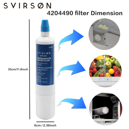4204490 Water Filter Replacement 2 Pack | SVIRSON®