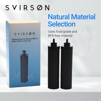 Water Filter Replacement for BB9-2® Black Carbon Filters – Pack of 2 | SVIRSON®
