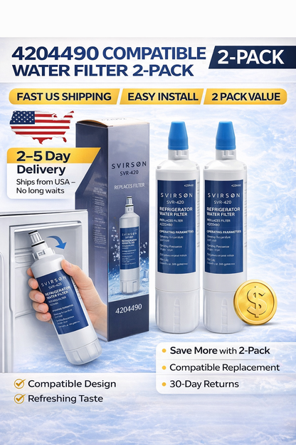 4204490 Water Filter Replacement 2 Pack | SVIRSON®