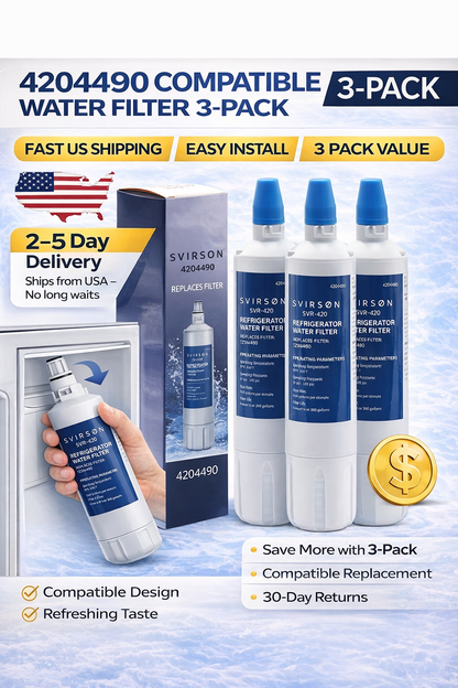 4204490 Water Filter Replacement 3 Pack | SVIRSON®