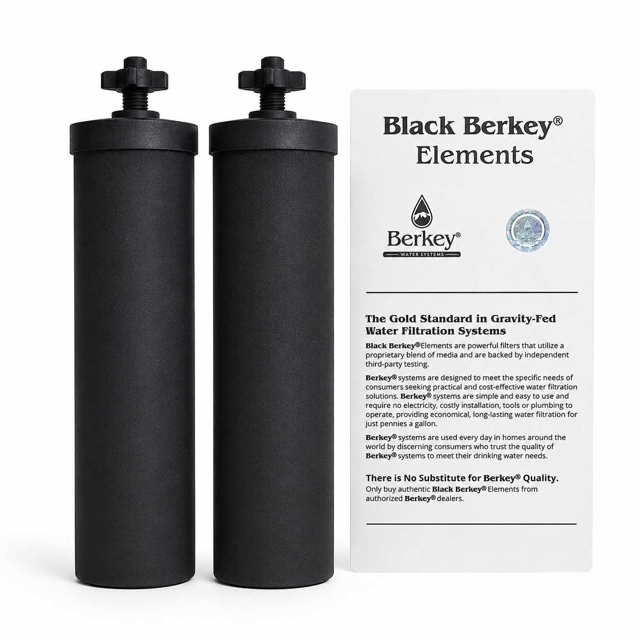 Genuine Black Berkey® Elements 2 Pack Replacement Filters for Gravity Systems